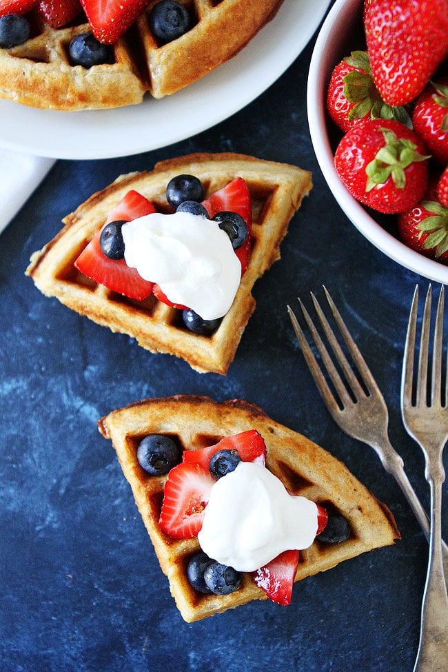 Belgian Waffles from scratch are an easy and delicious breakfast