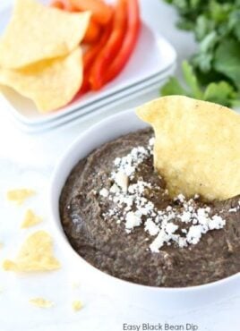Black Bean Dip Recipe perfect for Super Bowl